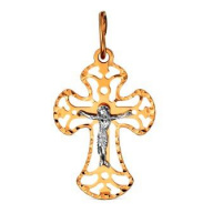 Крест комбинированного золота