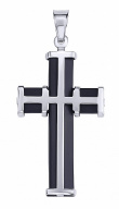 Крест серебряный с каучуком
