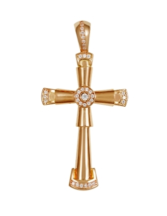 Крест нательный православный с фианитами