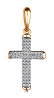 Крест декоративный из золота с бриллиантами