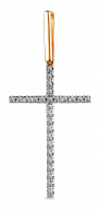Крест декоративный из золота с бриллиантами
