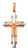 Крест из комбинированного золота православный