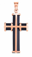 Крест  золотой с каучуком