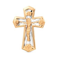 Крест из комбинированного золота  
