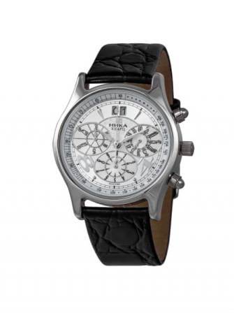 Часы мужские серебряные с хронографом (кварцевые) 