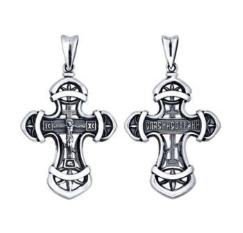 Крест серебряный православный 