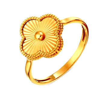 Кольцо золотое "Клевер"