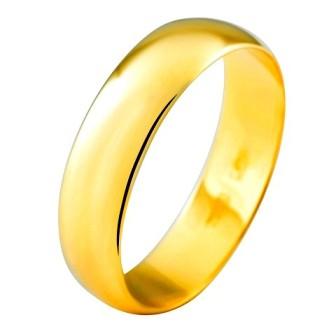 Кольцо (4 мм) из золота 750 пробы