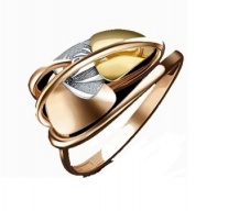 Кольцо из комбинированного золота 