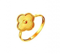 Кольцо золотое "Клевер"
